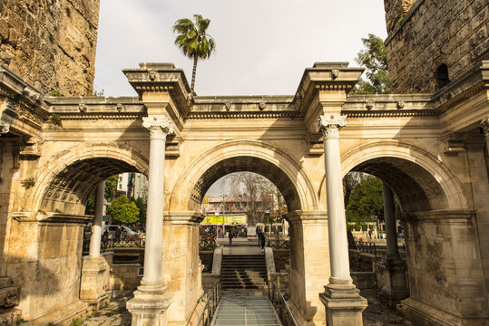 Hadrian's Gate in old city of Antalya