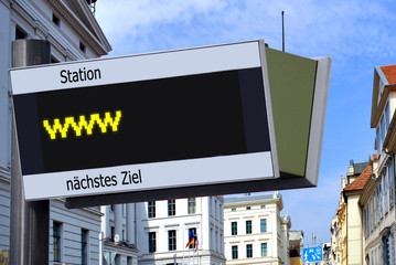 Fototapeta premium Anzeigetafel 7 - WWW