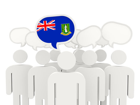 People with flag of british virgin islands