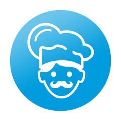 Etiqueta tipo app redonda cocinero