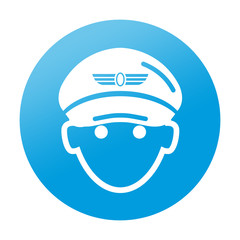 Etiqueta tipo app redonda piloto de aviacion