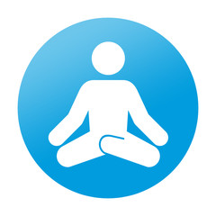 Etiqueta tipo app redonda yoga