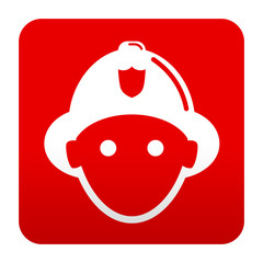 Etiqueta tipo app roja bombero frontal