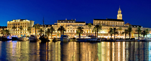 Fototapeta na wymiar Amazing Split waterfront evening panorama