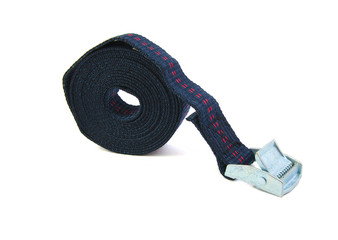 Tie Down or Cinch or Ratchet Strap on a white background