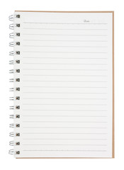 open blank page notebook