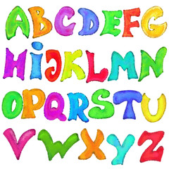 English alphabet in graffiti style