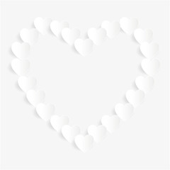 white valentine heart