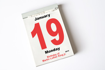 19. January 2015 Martin Luther King's Birthday
