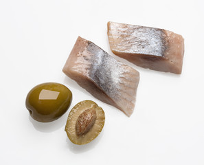 marinated herring with olives