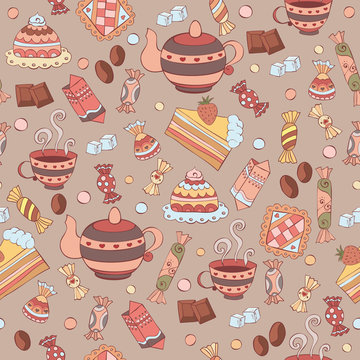Pattern with sweets