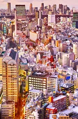 Zelfklevend Fotobehang 東京の新宿副都心の夕景 © 7maru