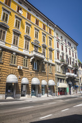 Fototapeta na wymiar Square in the Downtown of Rijeka in Croatia