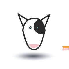 dog icon - vector illustration.
