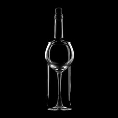 Wine Bottle And Glass