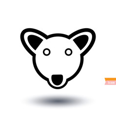 dog icon - vector illustration.