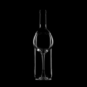 Wine Bottle And Glass