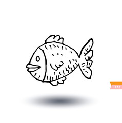 Fish cartoon, vector illustration.