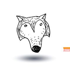 dog icon - vector illustration.