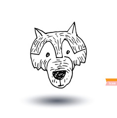 dog icon - vector illustration.