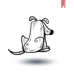 dog icon - vector illustration.