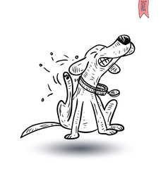 dog icon - vector illustration.