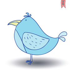 Bird cartoon. vector illustration.