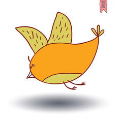 Bird cartoon. vector illustration.