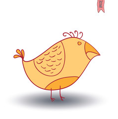 Bird cartoon. vector illustration.