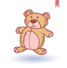 Naklejka premium teddy bear. vector illustration.