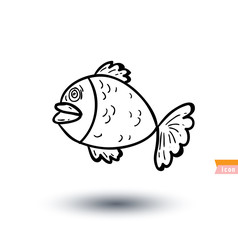 Fish cartoon, vector illustration.