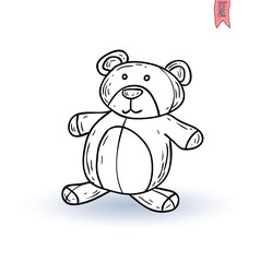 teddy bear. vector illustration.