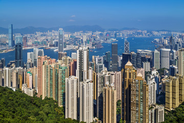 Modern city, Hong Kong, China.