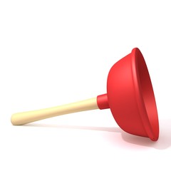 Plunger 3d illustration