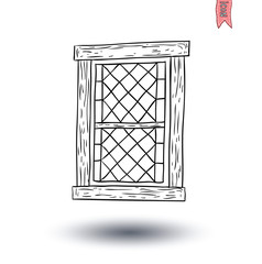 Window icon. Vector illustration.