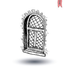 Fototapeta na wymiar Window icon. Vector illustration.