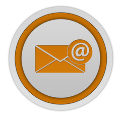 email circular icon on white background