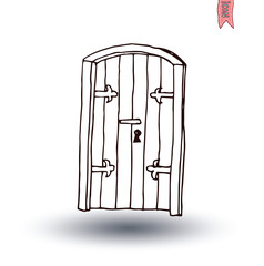 Door icon, isolated illustration vector.