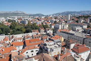 Fototapeta na wymiar Cityscape of old town Split, Croatia