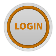 login circular icon on white background