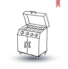 fireplace, vector illustration