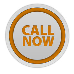 Fototapeta premium call now circular icon on white background