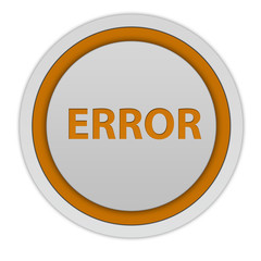 error circular icon on white background