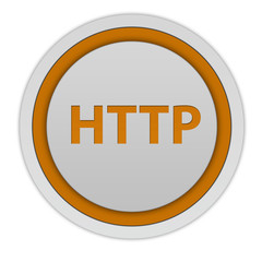 http circular icon on white background