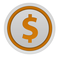 money circular icon on white background