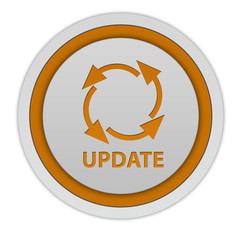 Update circular icon on white background