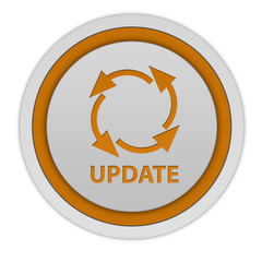 Obraz premium Update circular icon on white background