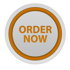 Order now circular icon on white background