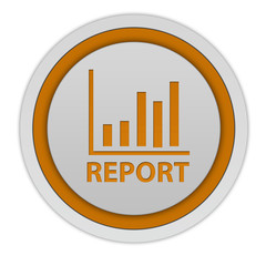Report circular icon on white background