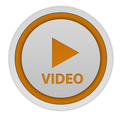 video circular icon on white background